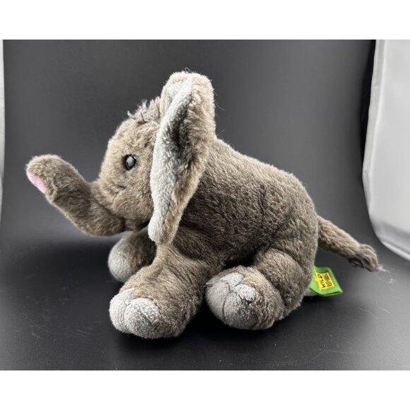 K&M Wild Republic African Gray Elephant 8" Bean Bag Plush Stuffed Animal - Picture 4 of 11